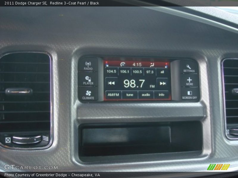 Redline 3-Coat Pearl / Black 2011 Dodge Charger SE