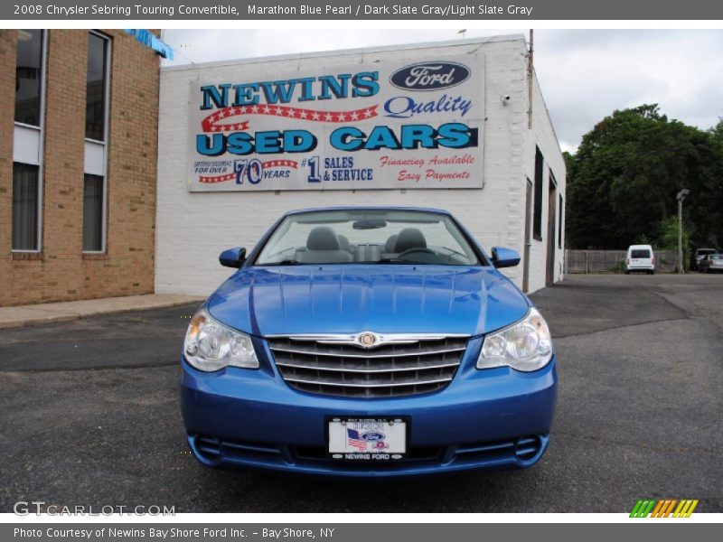 Marathon Blue Pearl / Dark Slate Gray/Light Slate Gray 2008 Chrysler Sebring Touring Convertible
