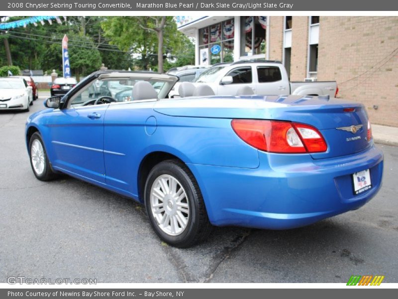 Marathon Blue Pearl / Dark Slate Gray/Light Slate Gray 2008 Chrysler Sebring Touring Convertible