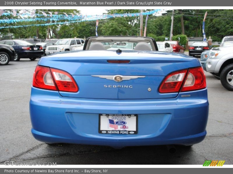 Marathon Blue Pearl / Dark Slate Gray/Light Slate Gray 2008 Chrysler Sebring Touring Convertible