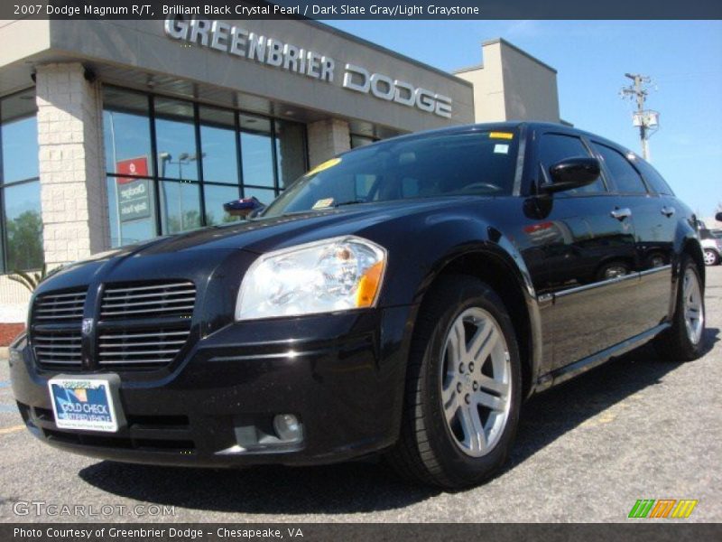 Brilliant Black Crystal Pearl / Dark Slate Gray/Light Graystone 2007 Dodge Magnum R/T