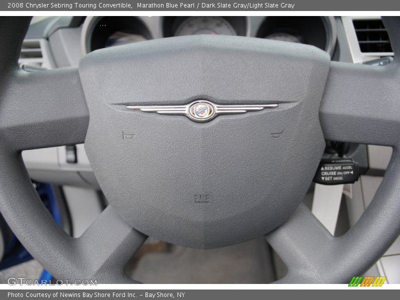 Marathon Blue Pearl / Dark Slate Gray/Light Slate Gray 2008 Chrysler Sebring Touring Convertible