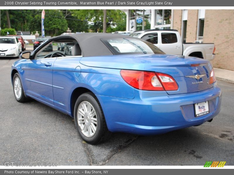 Marathon Blue Pearl / Dark Slate Gray/Light Slate Gray 2008 Chrysler Sebring Touring Convertible