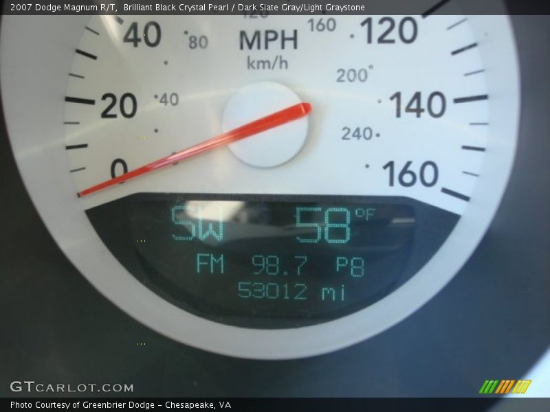 Brilliant Black Crystal Pearl / Dark Slate Gray/Light Graystone 2007 Dodge Magnum R/T