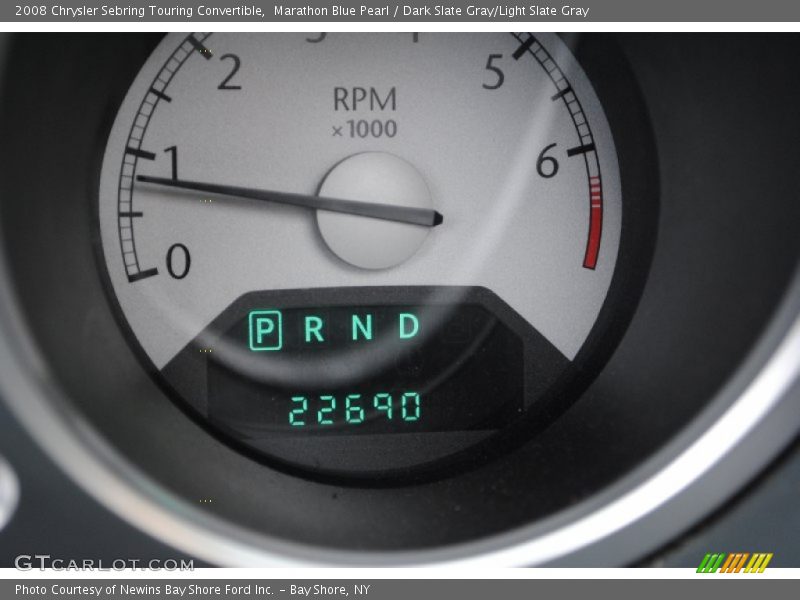 Marathon Blue Pearl / Dark Slate Gray/Light Slate Gray 2008 Chrysler Sebring Touring Convertible