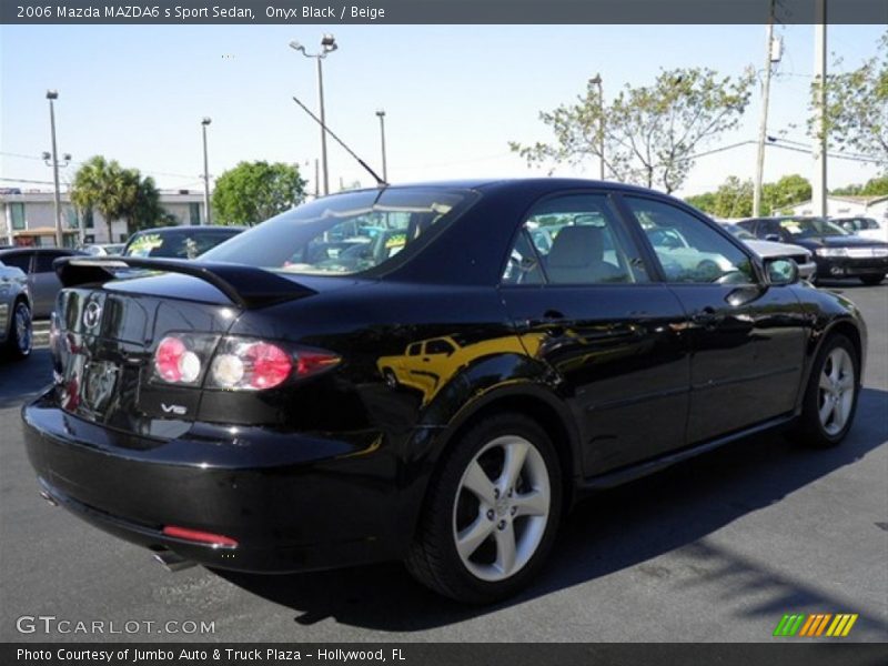 Onyx Black / Beige 2006 Mazda MAZDA6 s Sport Sedan