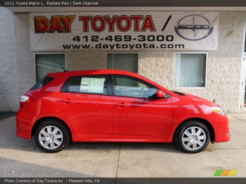 Radiant Red / Dark Charcoal 2012 Toyota Matrix L