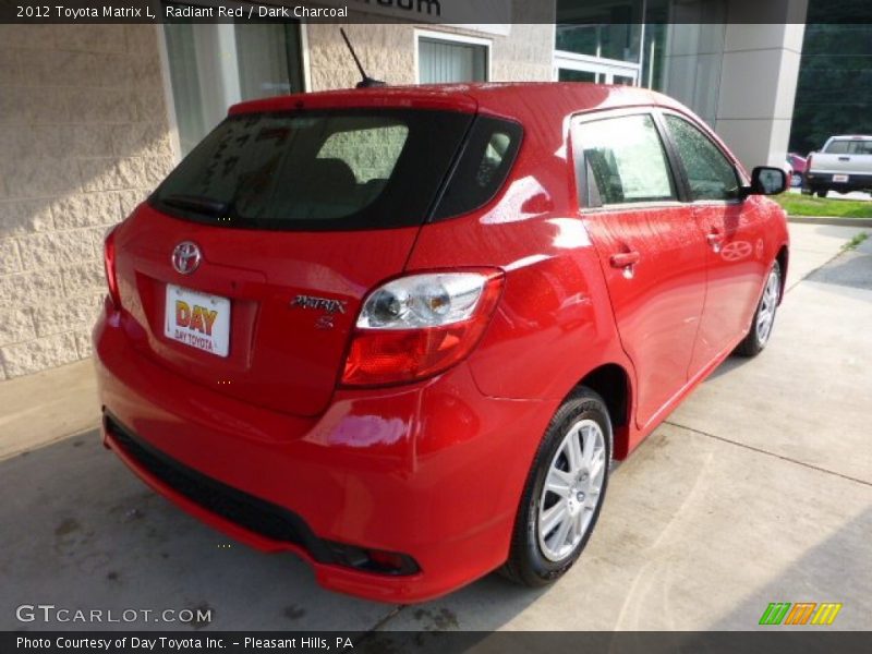 Radiant Red / Dark Charcoal 2012 Toyota Matrix L