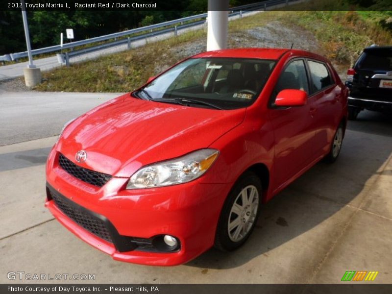 Radiant Red / Dark Charcoal 2012 Toyota Matrix L