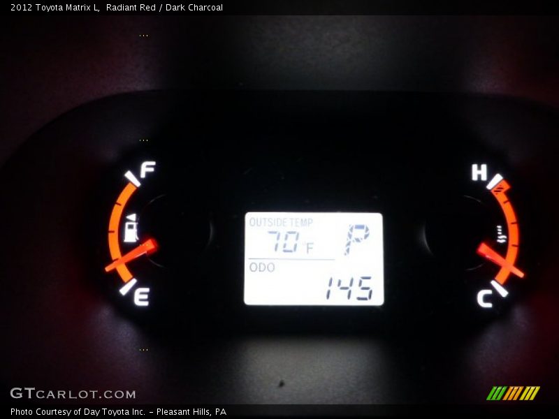 Radiant Red / Dark Charcoal 2012 Toyota Matrix L