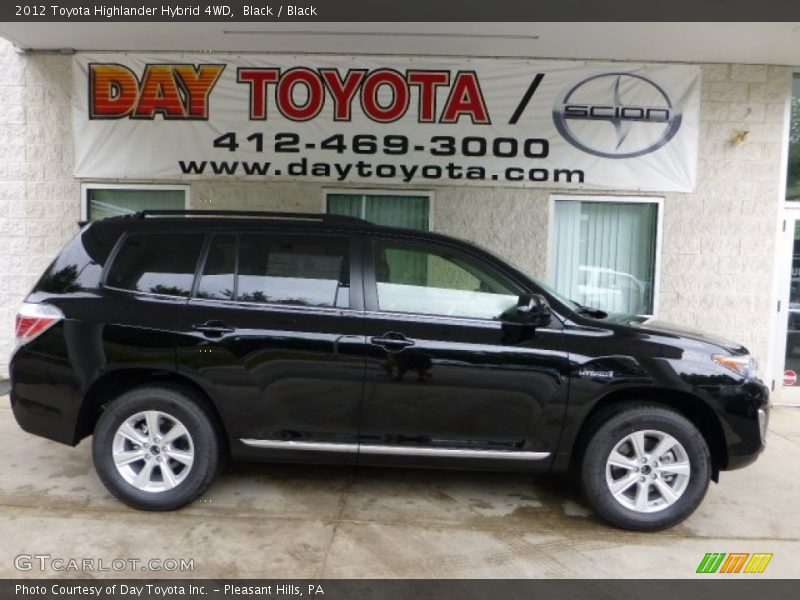 Black / Black 2012 Toyota Highlander Hybrid 4WD