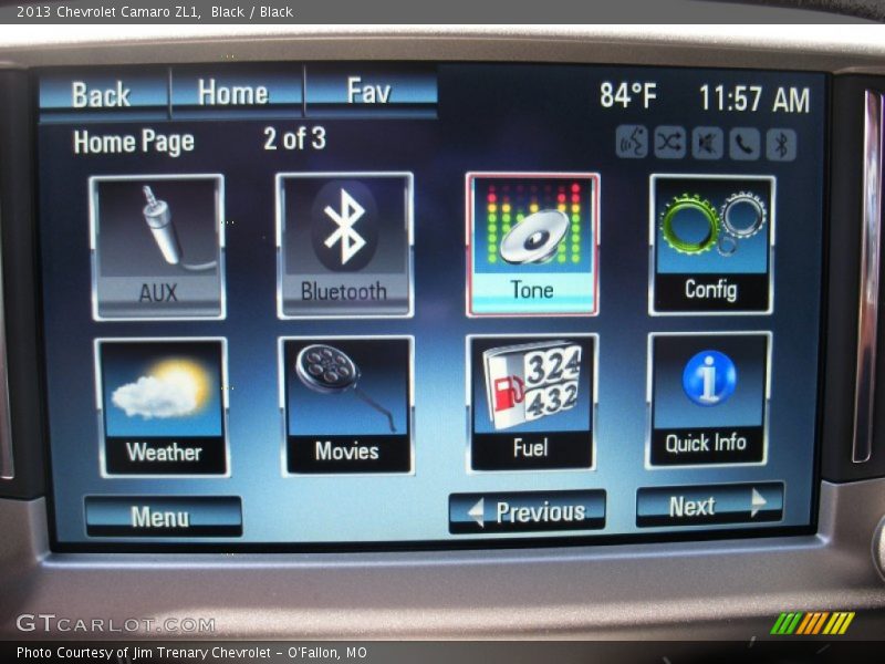 Controls of 2013 Camaro ZL1