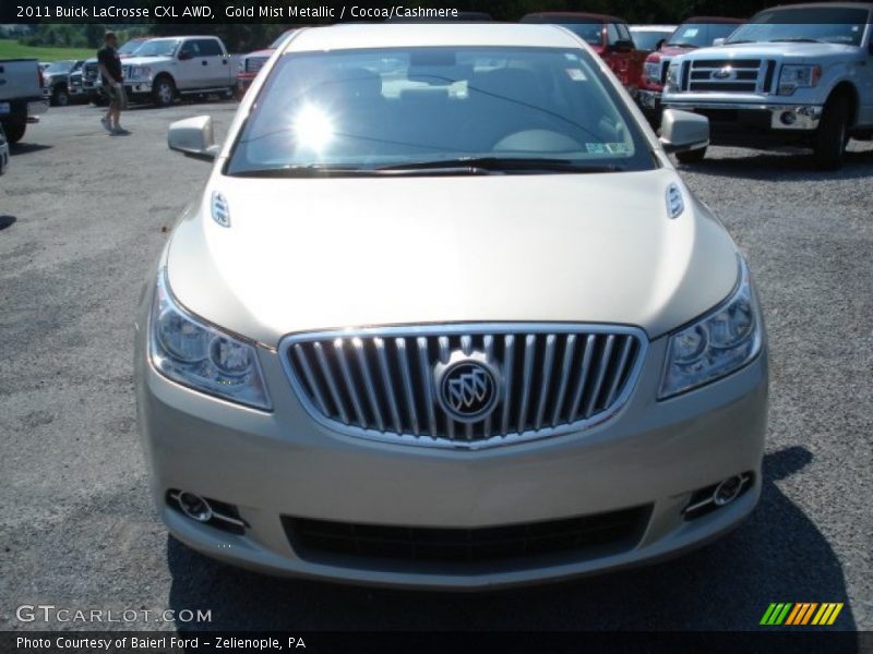 Gold Mist Metallic / Cocoa/Cashmere 2011 Buick LaCrosse CXL AWD