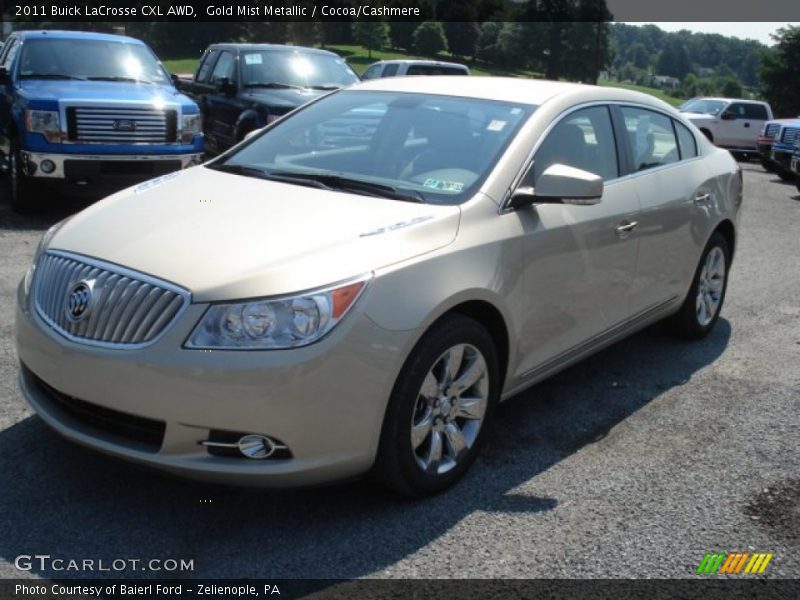 Gold Mist Metallic / Cocoa/Cashmere 2011 Buick LaCrosse CXL AWD