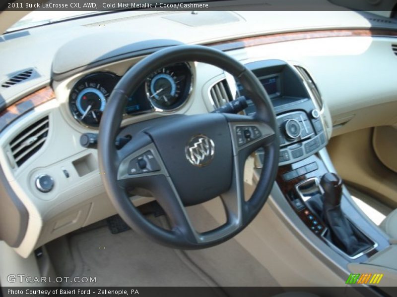 Gold Mist Metallic / Cocoa/Cashmere 2011 Buick LaCrosse CXL AWD