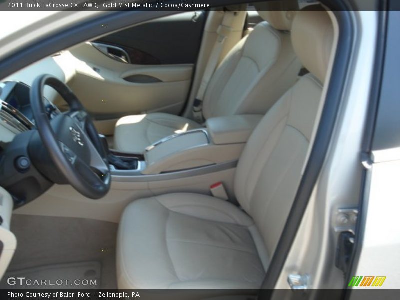 Gold Mist Metallic / Cocoa/Cashmere 2011 Buick LaCrosse CXL AWD