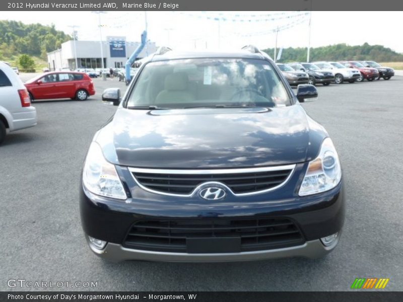 Marine Blue / Beige 2012 Hyundai Veracruz Limited AWD