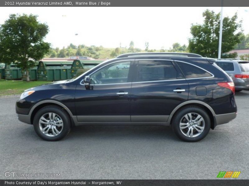 Marine Blue / Beige 2012 Hyundai Veracruz Limited AWD