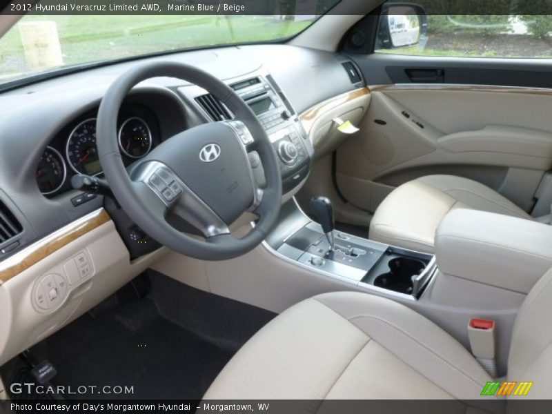 Marine Blue / Beige 2012 Hyundai Veracruz Limited AWD