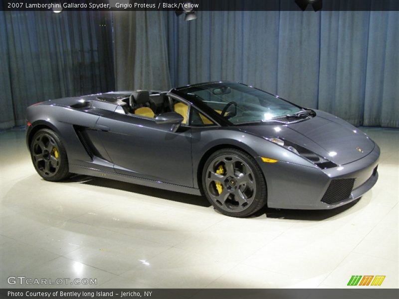 Grigio Proteus / Black/Yellow 2007 Lamborghini Gallardo Spyder