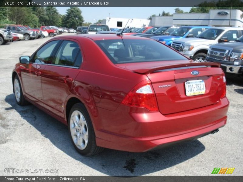 Sangria Red Metallic / Charcoal Black 2010 Ford Fusion SE