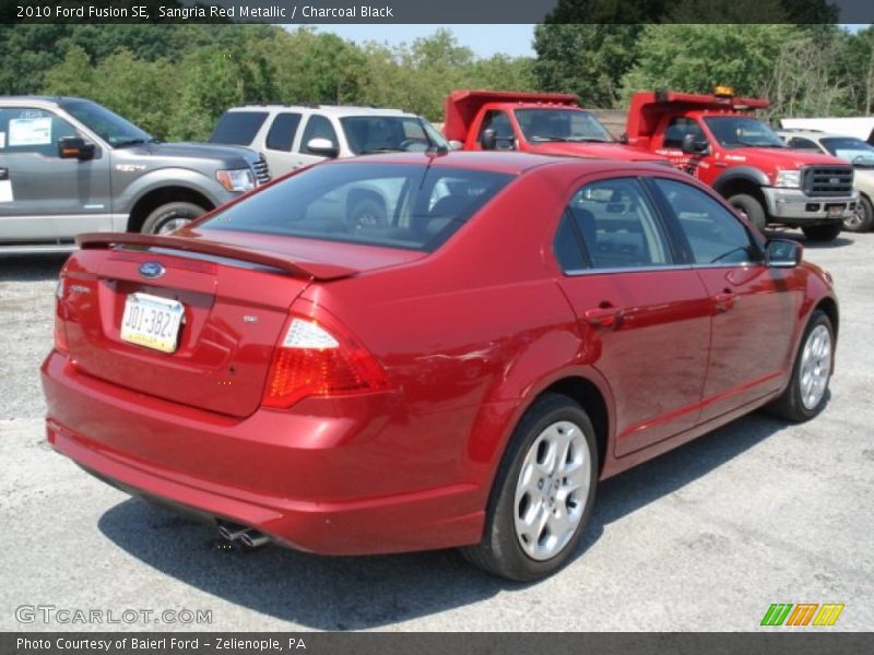 Sangria Red Metallic / Charcoal Black 2010 Ford Fusion SE