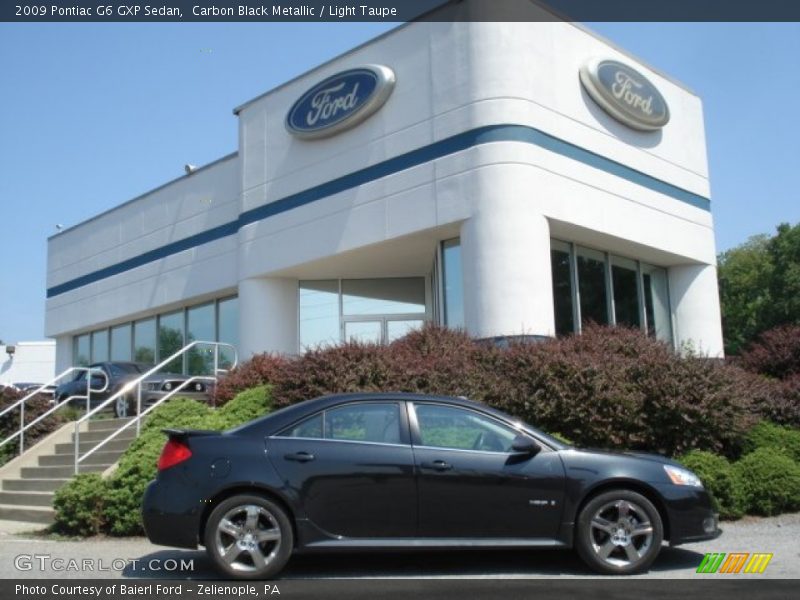 Carbon Black Metallic / Light Taupe 2009 Pontiac G6 GXP Sedan