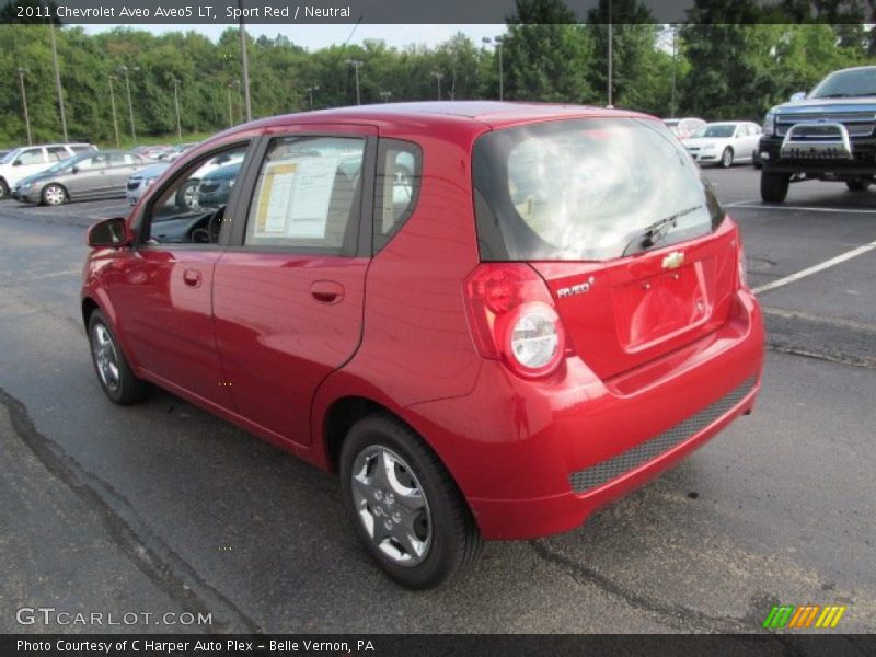 Sport Red / Neutral 2011 Chevrolet Aveo Aveo5 LT