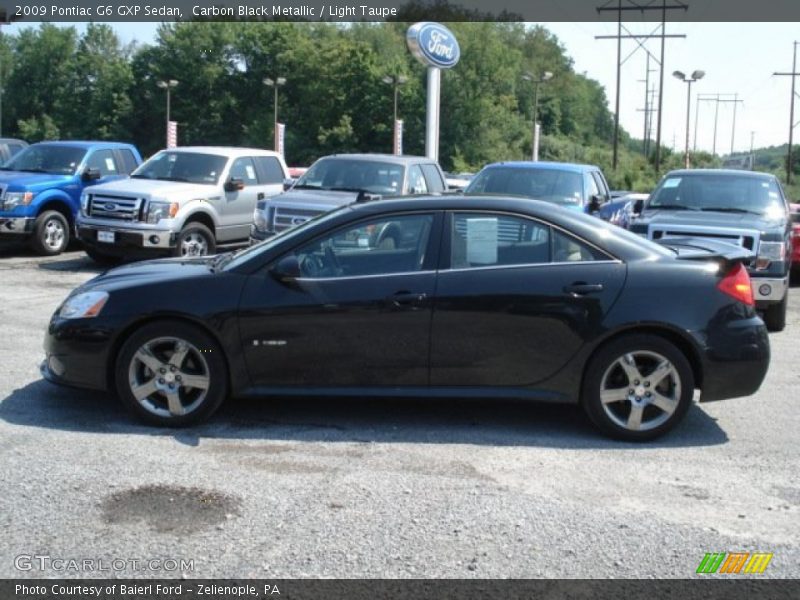 Carbon Black Metallic / Light Taupe 2009 Pontiac G6 GXP Sedan