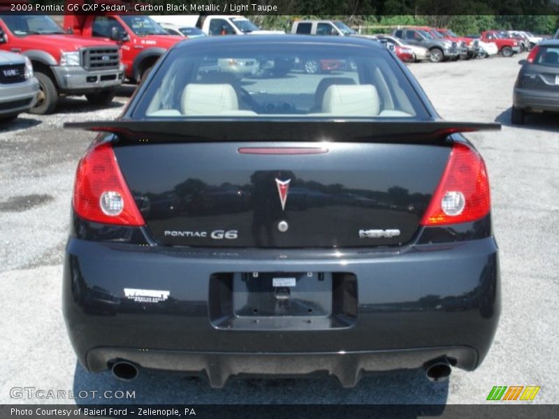 Carbon Black Metallic / Light Taupe 2009 Pontiac G6 GXP Sedan