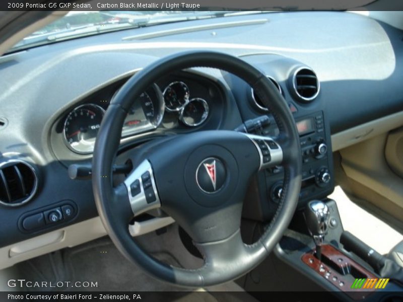 Carbon Black Metallic / Light Taupe 2009 Pontiac G6 GXP Sedan