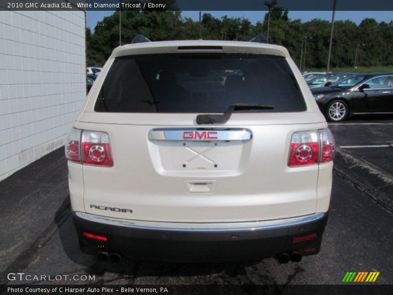 White Diamond Tricoat / Ebony 2010 GMC Acadia SLE