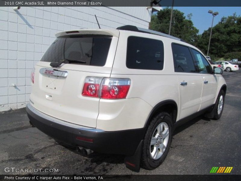 White Diamond Tricoat / Ebony 2010 GMC Acadia SLE