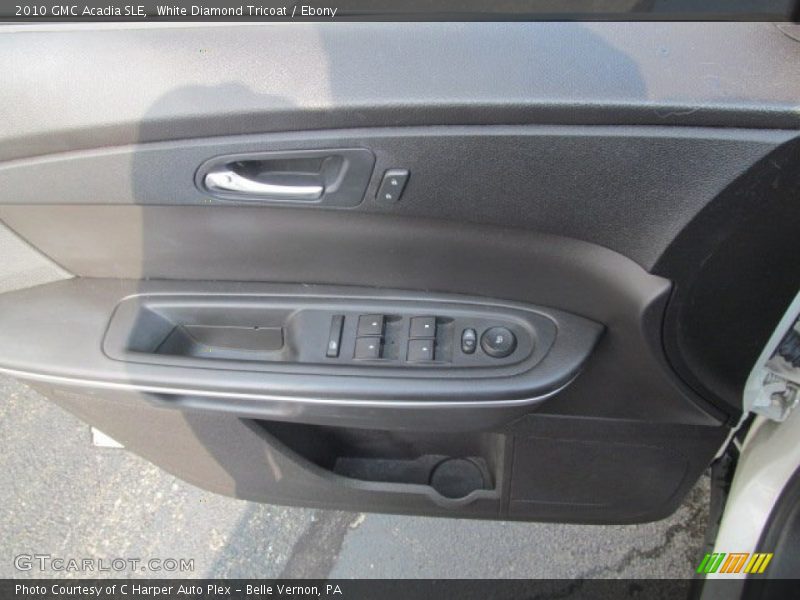 White Diamond Tricoat / Ebony 2010 GMC Acadia SLE