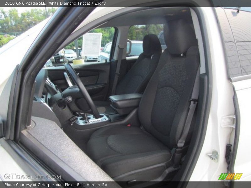White Diamond Tricoat / Ebony 2010 GMC Acadia SLE