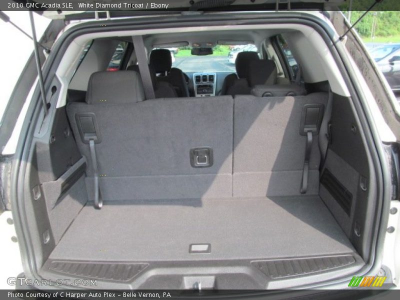 White Diamond Tricoat / Ebony 2010 GMC Acadia SLE