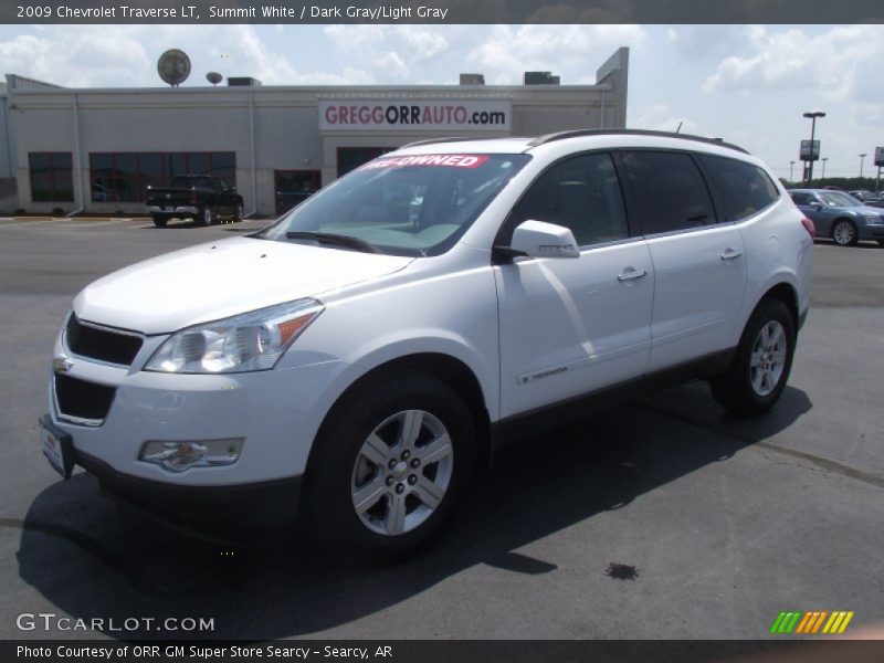 Summit White / Dark Gray/Light Gray 2009 Chevrolet Traverse LT