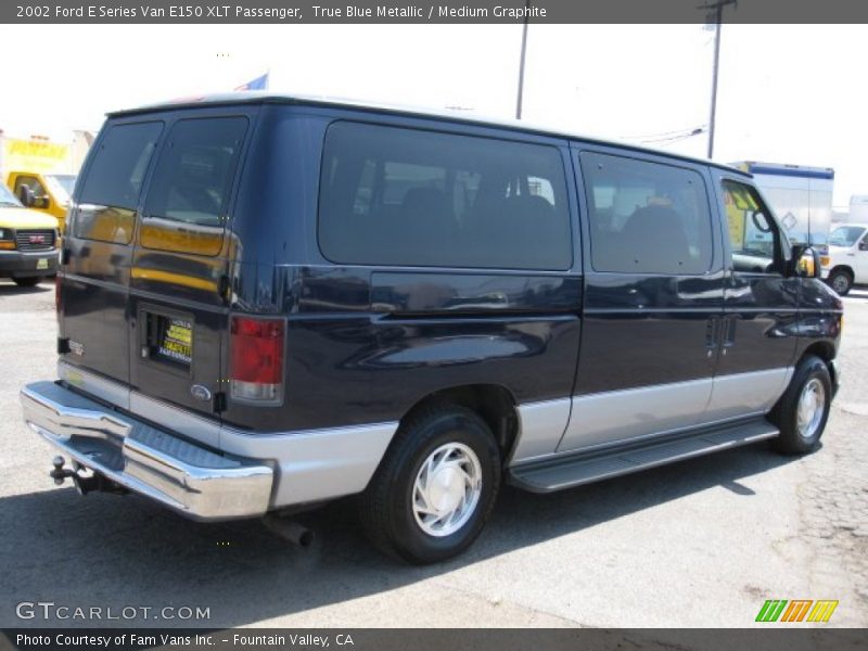 True Blue Metallic / Medium Graphite 2002 Ford E Series Van E150 XLT Passenger