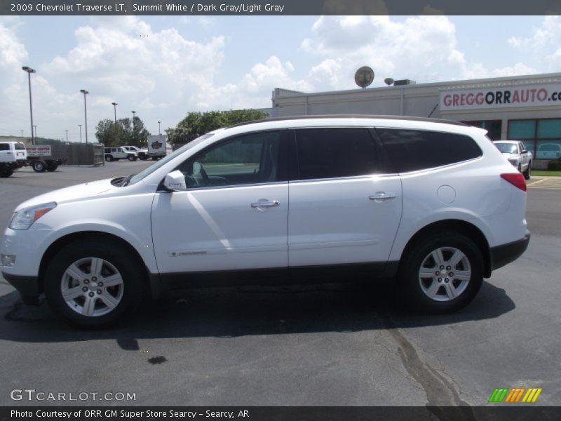 Summit White / Dark Gray/Light Gray 2009 Chevrolet Traverse LT