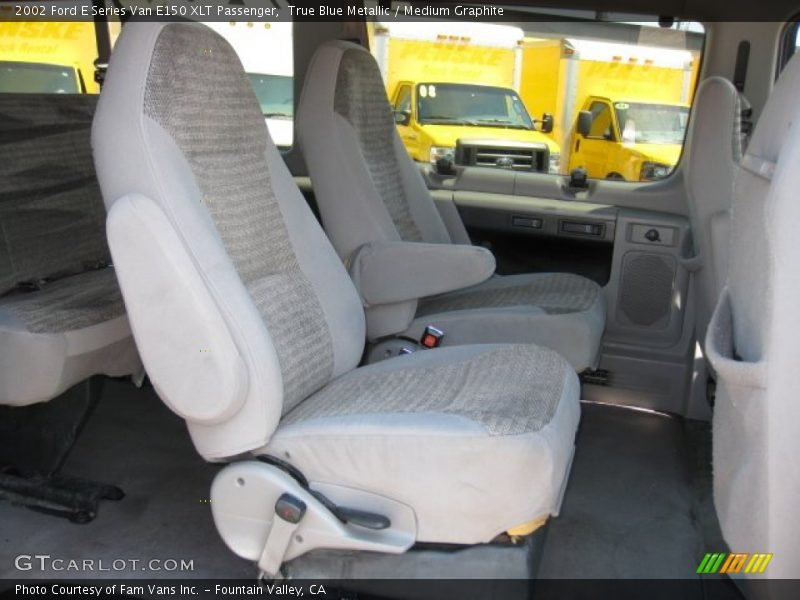 True Blue Metallic / Medium Graphite 2002 Ford E Series Van E150 XLT Passenger