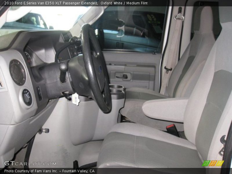 Oxford White / Medium Flint 2010 Ford E Series Van E350 XLT Passenger Extended