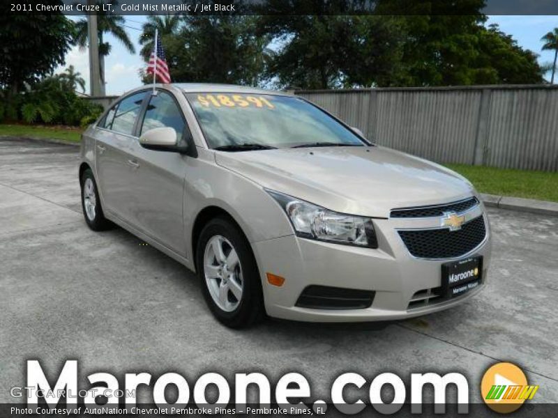 Gold Mist Metallic / Jet Black 2011 Chevrolet Cruze LT
