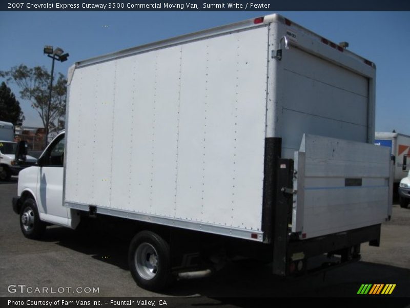 Summit White / Pewter 2007 Chevrolet Express Cutaway 3500 Commercial Moving Van