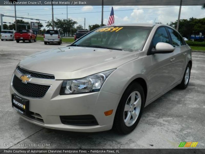 Gold Mist Metallic / Jet Black 2011 Chevrolet Cruze LT