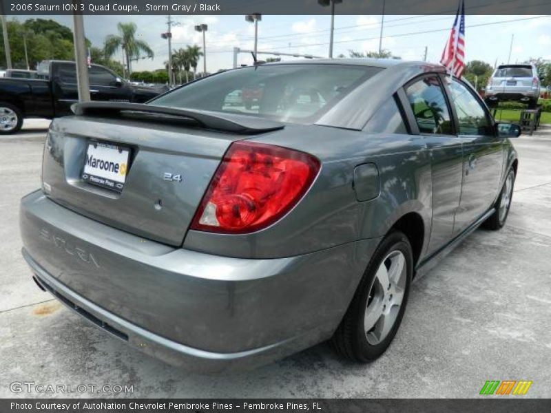 Storm Gray / Black 2006 Saturn ION 3 Quad Coupe