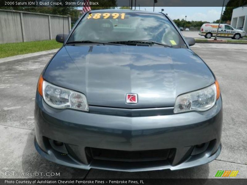 Storm Gray / Black 2006 Saturn ION 3 Quad Coupe
