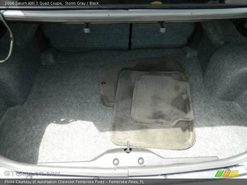 Storm Gray / Black 2006 Saturn ION 3 Quad Coupe