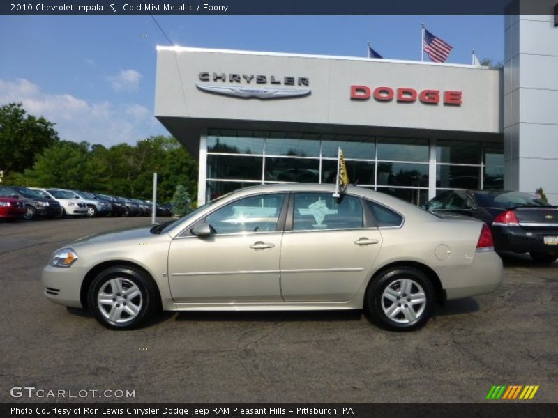 Gold Mist Metallic / Ebony 2010 Chevrolet Impala LS