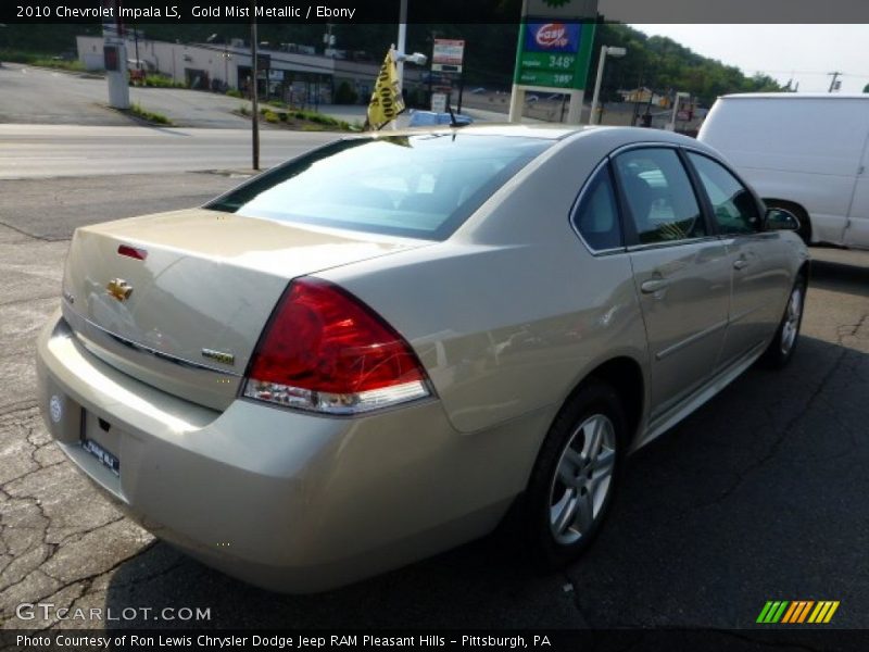 Gold Mist Metallic / Ebony 2010 Chevrolet Impala LS
