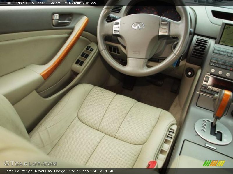Garnet Fire Metallic / Willow 2003 Infiniti G 35 Sedan